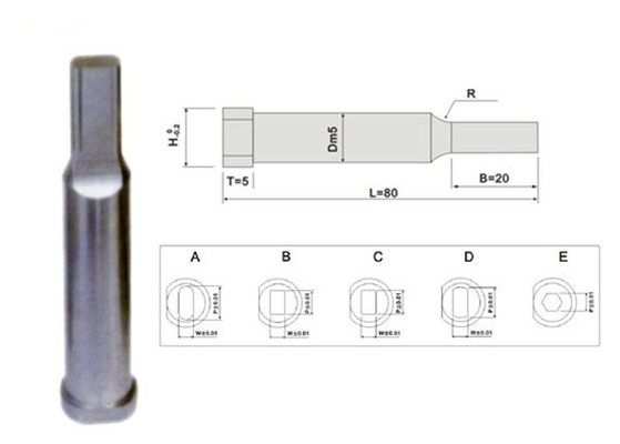 Le poinçon de matrice d'acier inoxydable goupille le revêtement de SKH40 HRC 60 PVD non standard